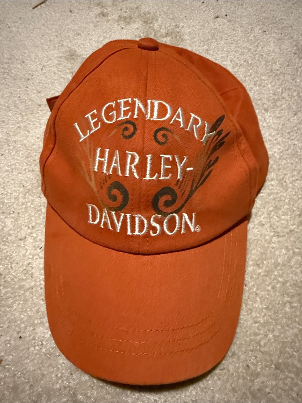 Harley-Davidson Orange Logo Cap with Black Accent